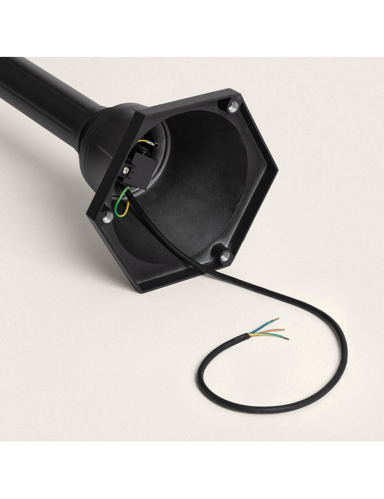 Lampadaire Extérieur en Saillie sur Pied 185 cm Black Traditional