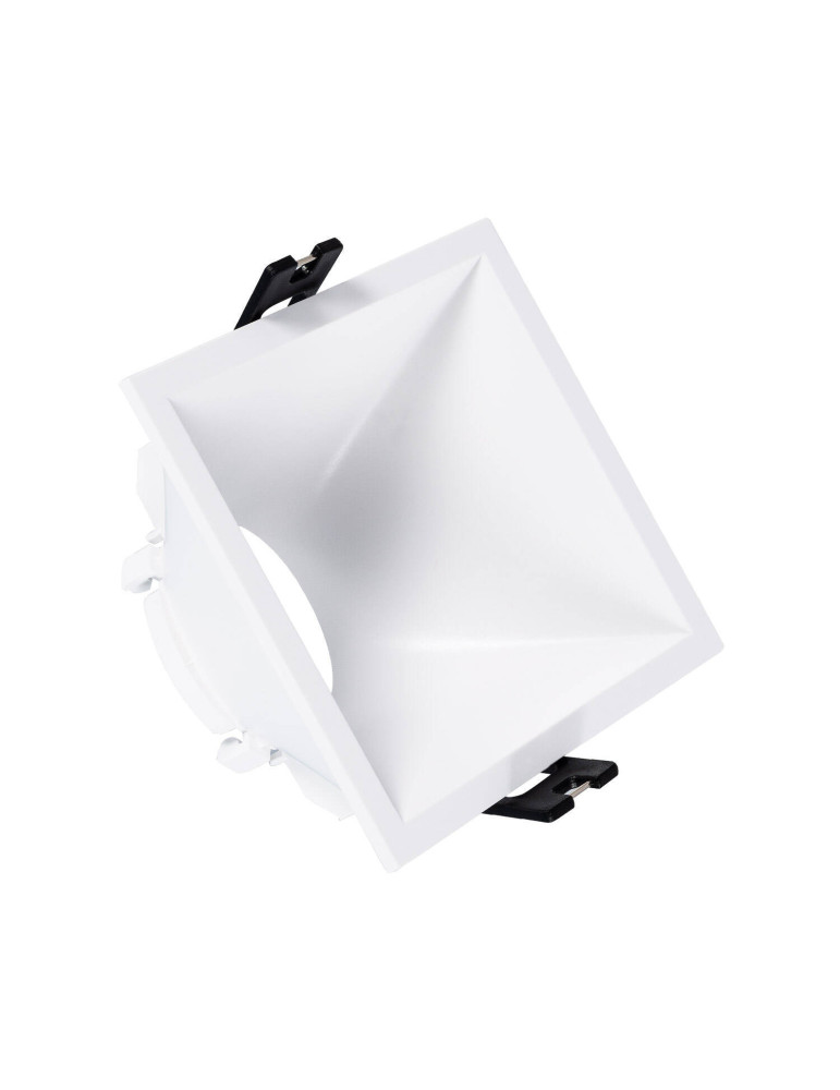 Collerette Downlight Carrée 45º Faible UGR pour Ampoule LED GU10/GU5.3 Coupe 85 x 85mm Collerette Downlight Carrée 45º Faible UGR pour Ampoule LED GU10/GU5.3 Coupe 85 x 85mm