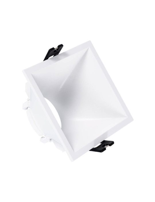 Collerette Downlight Carrée 45º Faible UGR pour Ampoule LED GU10/GU5.3 Coupe 85 x 85mm Collerette Downlight Carrée 45º Faible UGR pour Ampoule LED GU10/GU5.3 Coupe 85 x 85mm