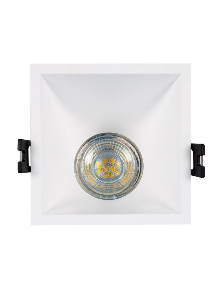 Collerette Downlight Carrée 45º Faible UGR pour Ampoule LED GU10/GU5.3 Coupe 85 x 85mm