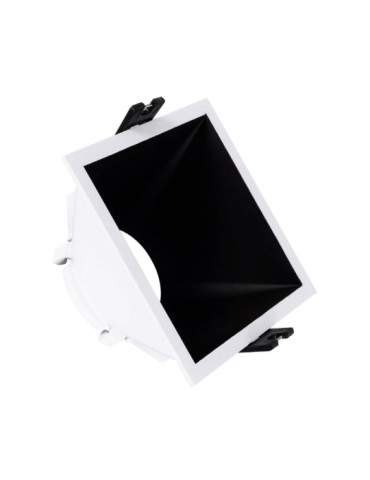 Collerette Downlight Carrée 45º Faible UGR pour Ampoule LED GU10/GU5.3 Coupe 85 x 85mm
