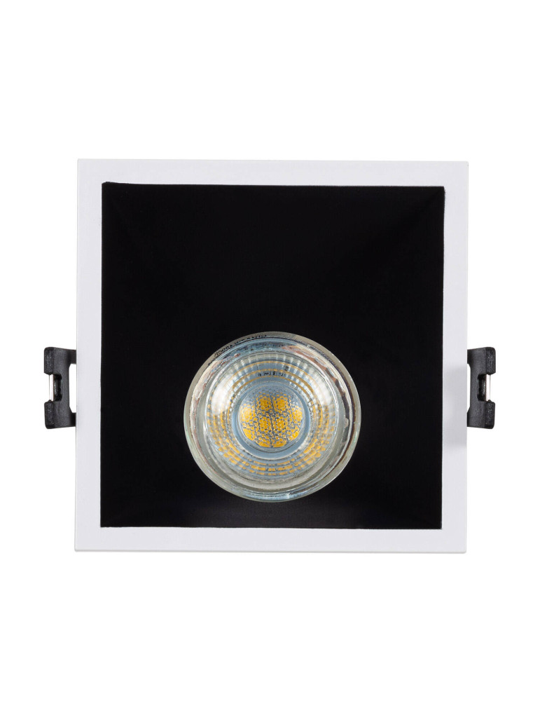 Collerette Downlight Carrée 45º Faible UGR pour Ampoule LED GU10/GU5.3 Coupe 85 x 85mm