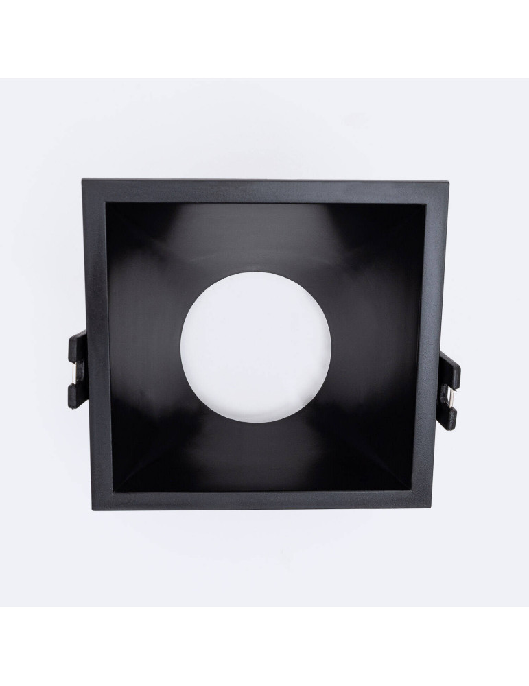 Collerette Downlight Carrée 45º Faible UGR pour Ampoule LED GU10/GU5.3 Coupe 85 x 85mm