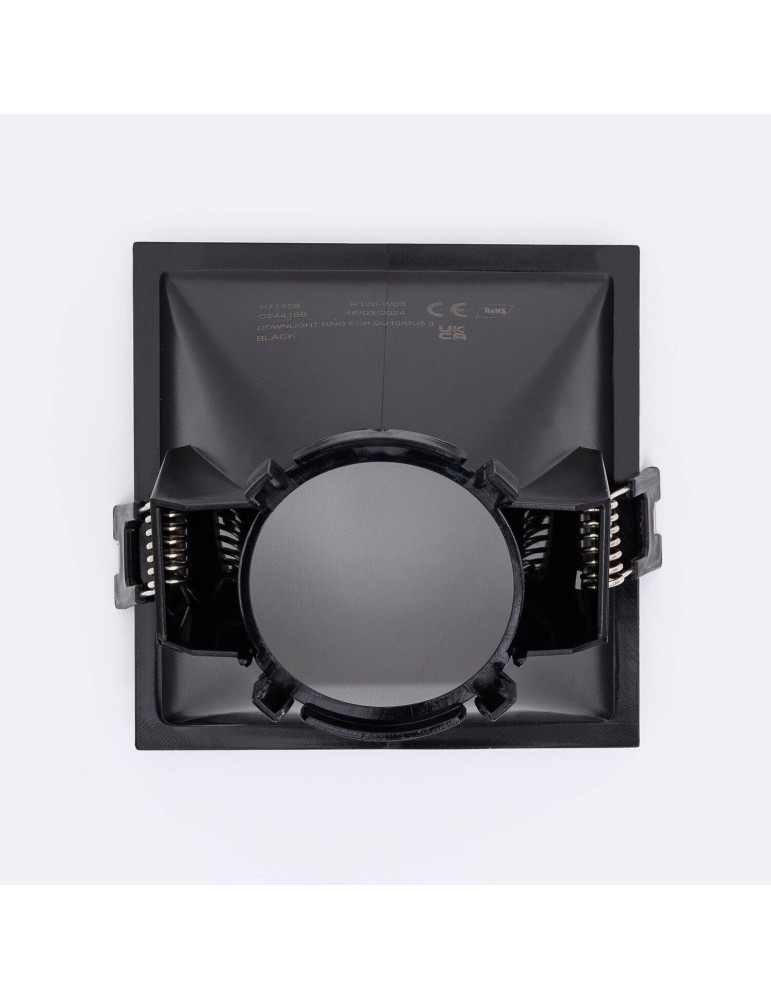 Collerette Downlight Carrée 45º Faible UGR pour Ampoule LED GU10/GU5.3 Coupe 85 x 85mm
