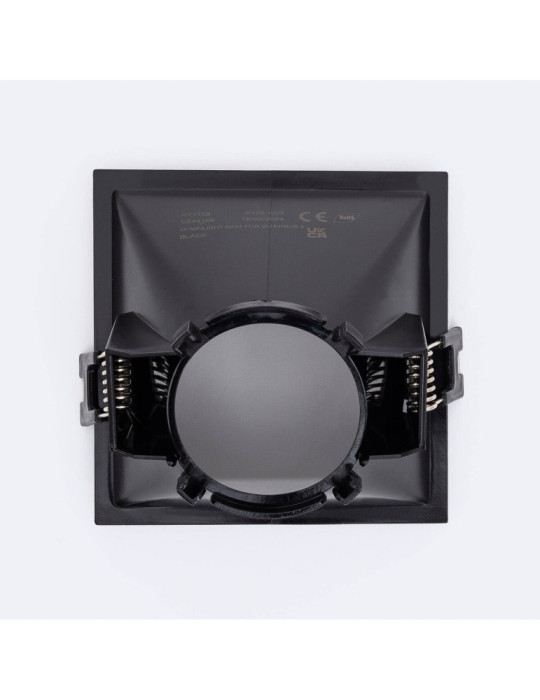 Collerette Downlight Carrée 45º Faible UGR pour Ampoule LED GU10/GU5.3 Coupe 85 x 85mm