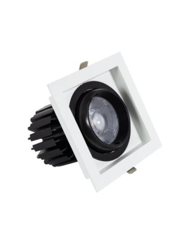 Spot LED Downlight COB Carré Orientable 360º Expert Color No Flicker CRI90 18W Coupe 125x125mm Expert Color