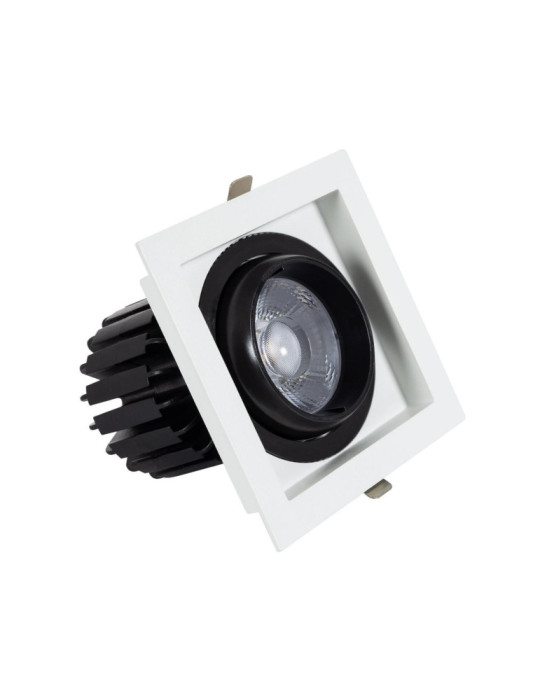 Spot LED Downlight COB Carré Orientable 360º Expert Color No Flicker CRI90 18W Coupe 125x125mm Expert Color