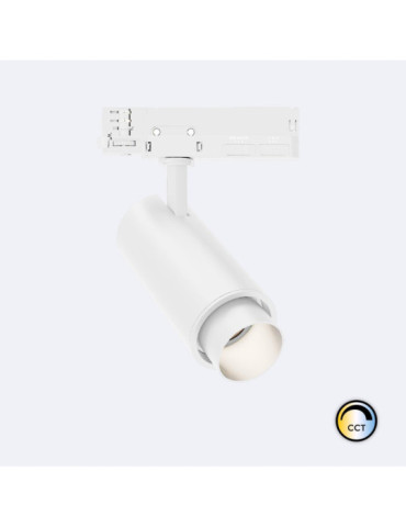 Spot LED Fasano Cylindre 30W CCT pour Rail Triphasé Dimmable Blanc