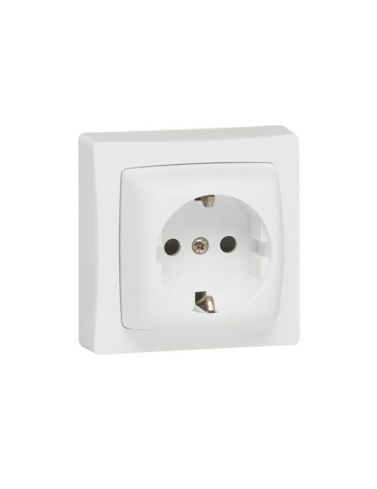 Base Prise Schuko 2P+T Obturateur Protection Enfant Monobloc LEGRAND Oteo 086077 Base Prise Schuko 2P+T Obturateur Protection Enfant Monobloc LEGRAND Oteo 086077