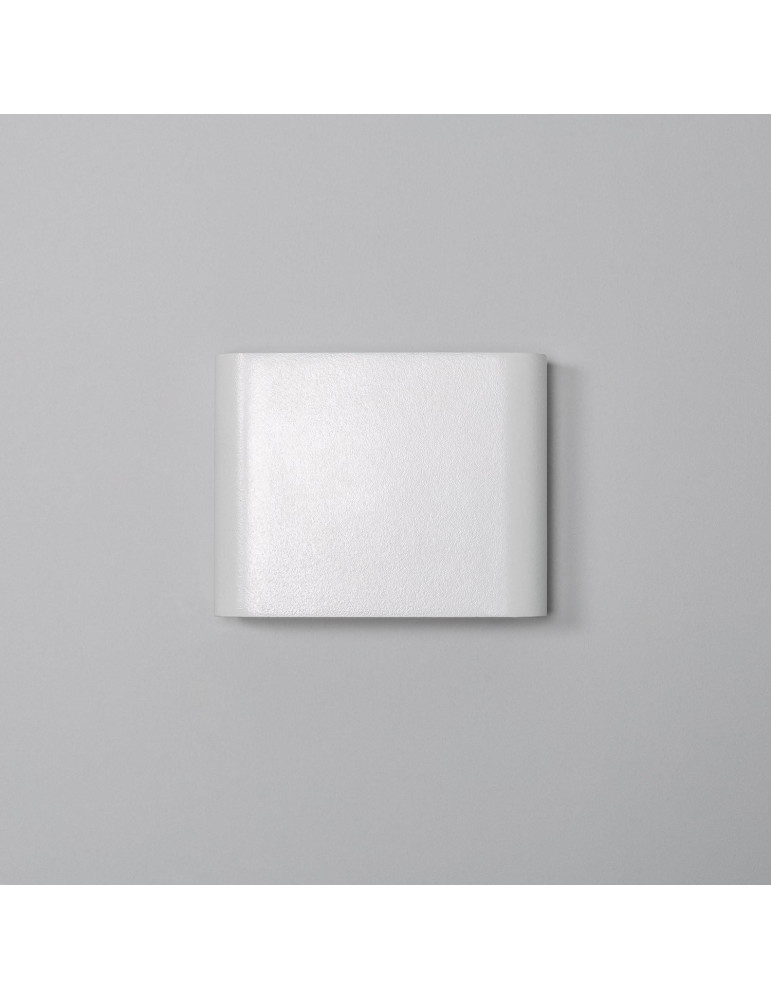 Applique Murale LED Extérieure Zeus 6W Éclairage Double Face Carrée Blanche