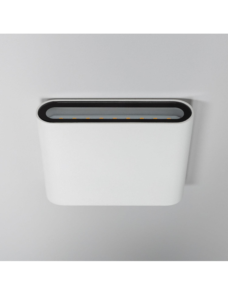 Applique Murale LED Extérieure Zeus 6W Éclairage Double Face Carrée Blanche