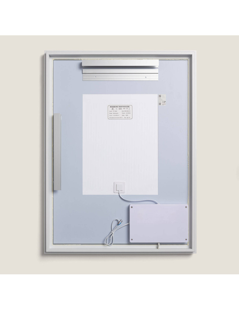 Miroir Salle de Bain avec Éclairage LED Anti-buée 80x60 cm Maia