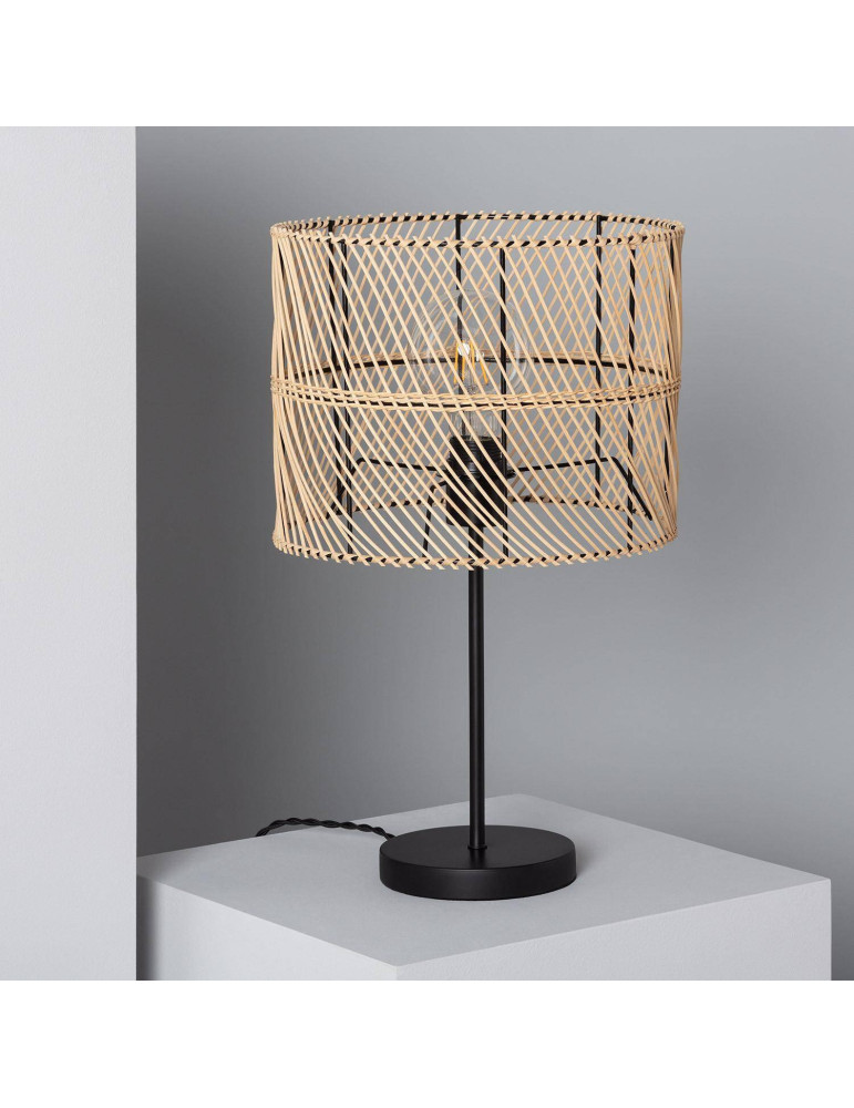 Lampe à Poser Rotin Carrere