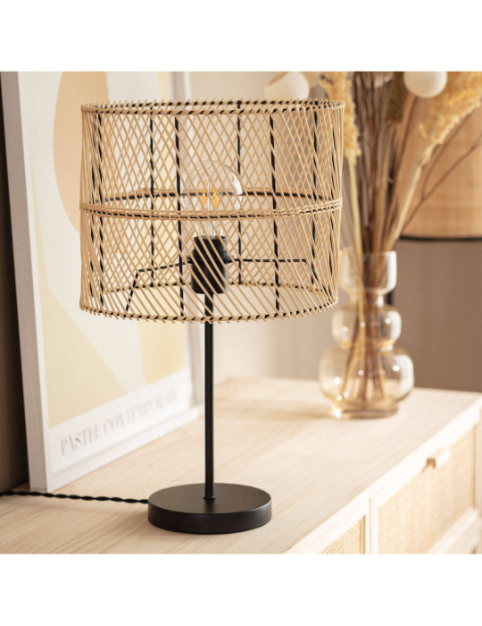 Lampe à Poser Rotin Carrere