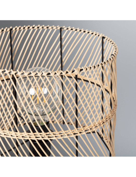 Lampe à Poser Rotin Carrere