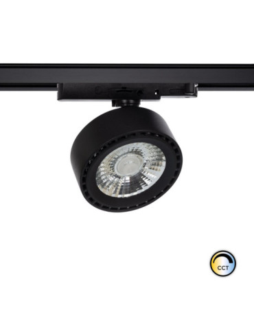 Spot LED sur Rail Triphasé 30W Onuba CCT Noir