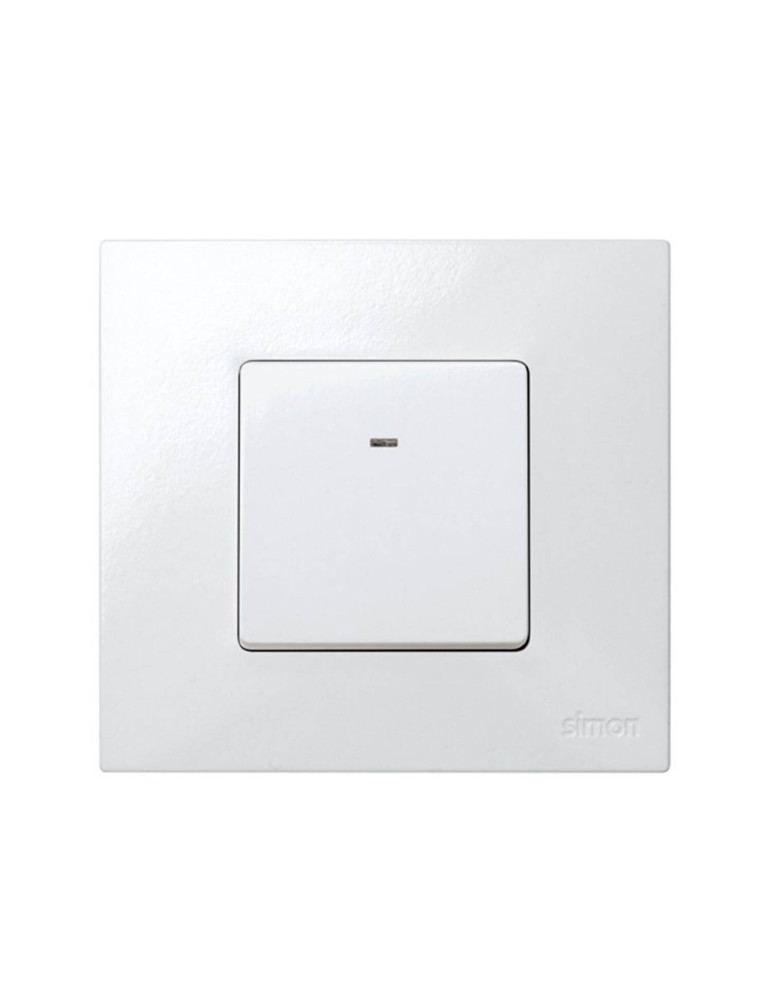 Interrupteur Bouton-Poussoir Neutre Simple avec Lumière Intégrée SIMON 27 Play 27669