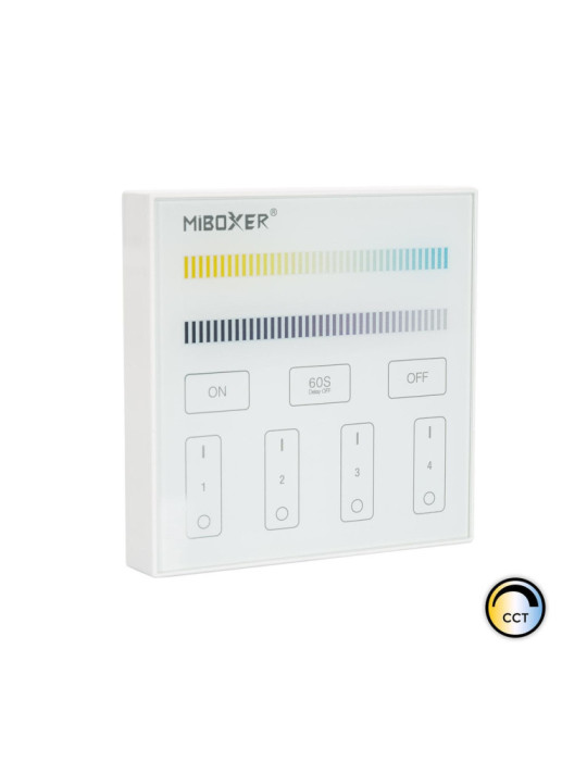 Télécommande Murale RF pour Variateur LED CCT 4 Zones MiBoxer B2