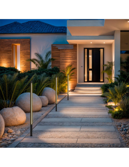 Balise Extérieur LED 12-24W 80-160 cm avec pique Calax