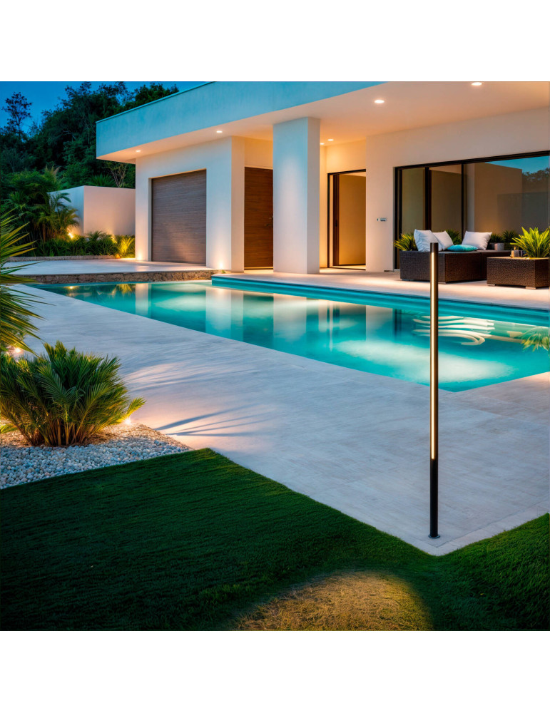 Balise Extérieur LED 12-24W 80-160 cm avec pique Calax