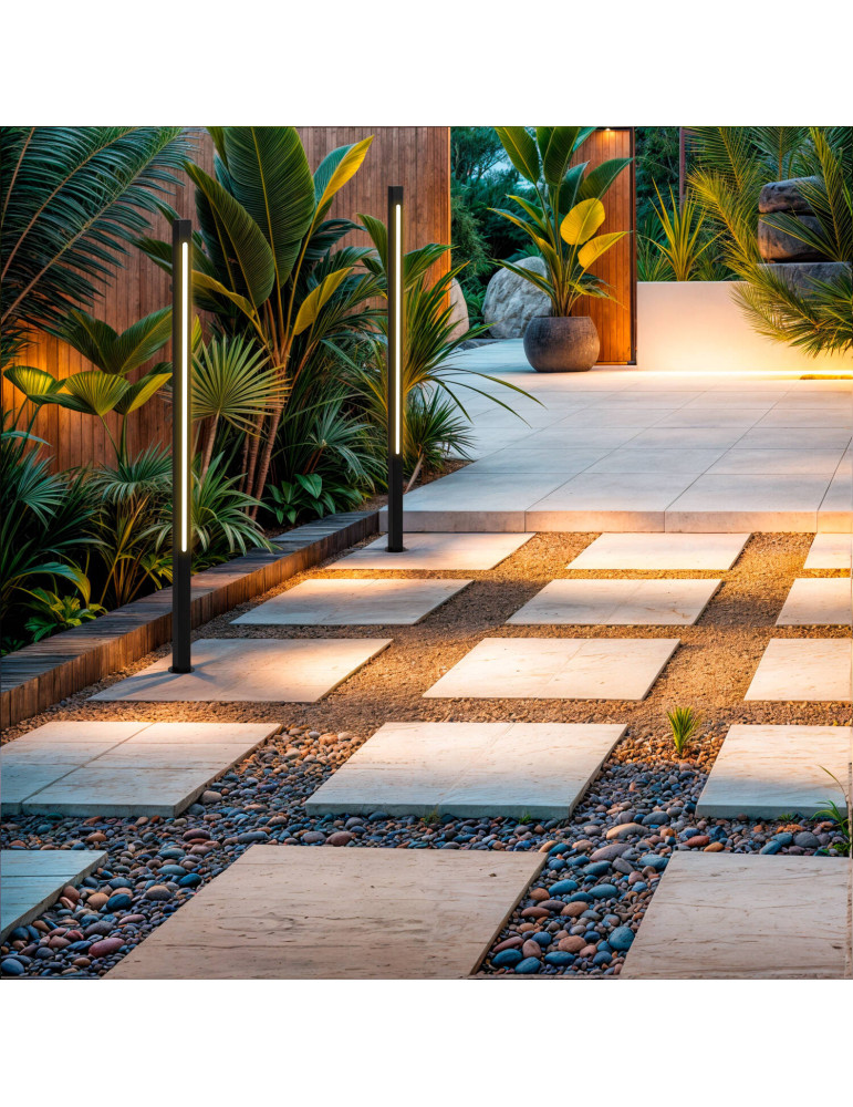 Balise Extérieur LED 12-24W 80-160 cm avec pique Calax