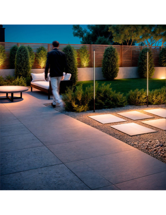 Balise Extérieur LED 12-24W 80-160 cm avec pique Calax