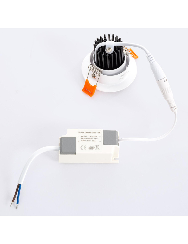 Spot Downlight LED 5W Rond Dimmable Dim to Warm Coupe  Ø 50 mm