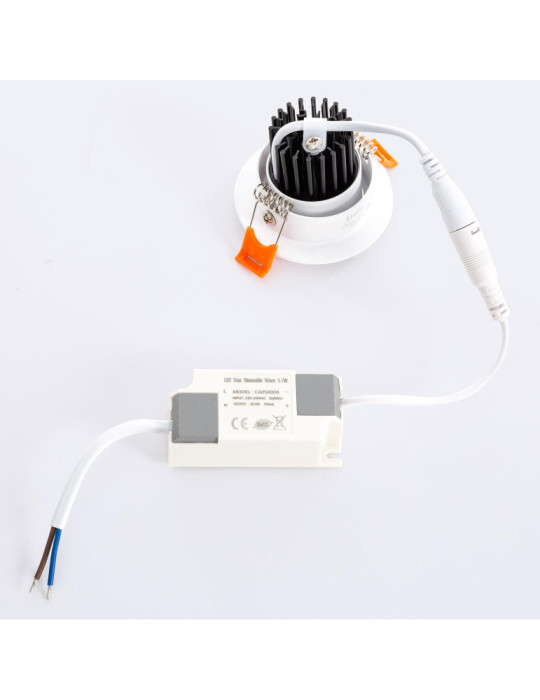 Spot Downlight LED 5W Rond Dimmable Dim to Warm Coupe  Ø 50 mm