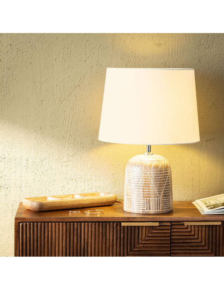 Lampe à Poser en bois Koson ILUZZIA