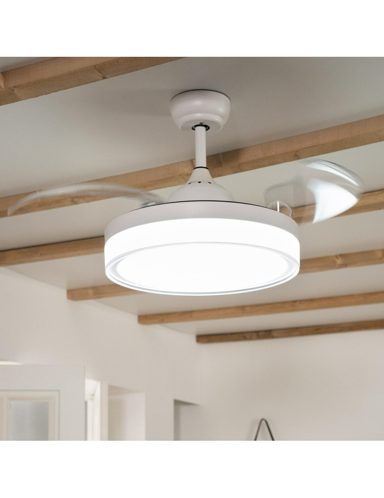 Ventilateur de Plafond Silencieux Caicos Blanc 106cm Moteur DC