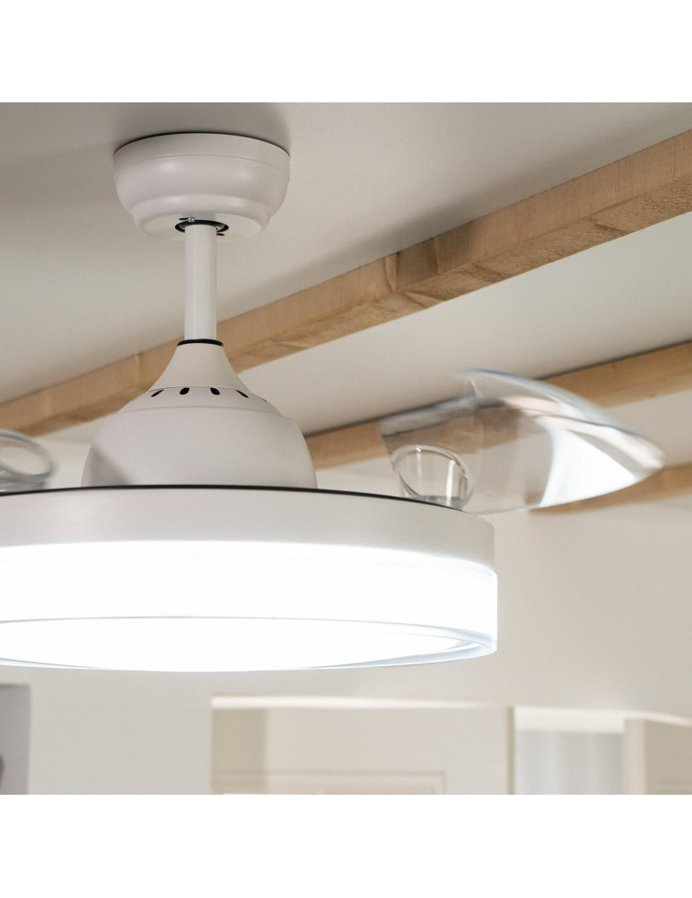 Ventilateur de Plafond Silencieux Caicos Blanc 106cm Moteur DC