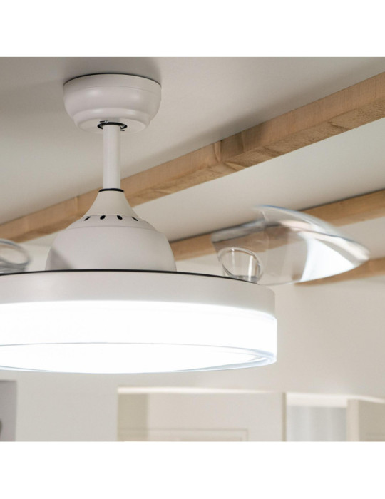 Ventilateur de Plafond Silencieux Caicos Blanc 106cm Moteur DC