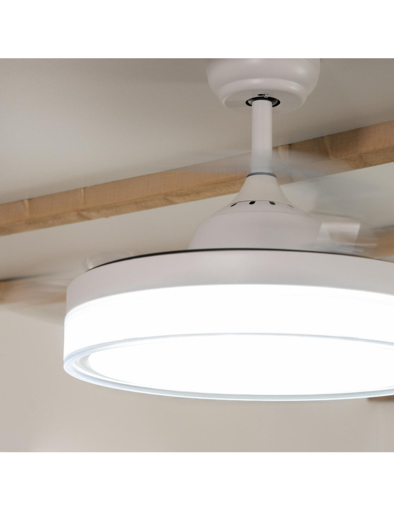 Ventilateur de Plafond Silencieux Caicos Blanc 106cm Moteur DC