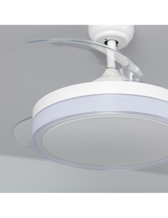 Ventilateur de Plafond Silencieux Caicos Blanc 106cm Moteur DC