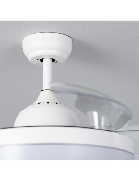 Ventilateur de Plafond Silencieux Caicos Blanc 106cm Moteur DC