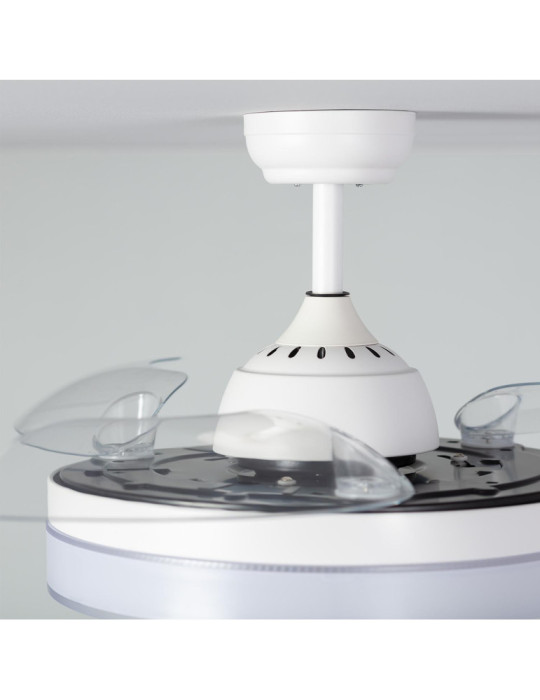 Ventilateur de Plafond Silencieux Caicos Blanc 106cm Moteur DC