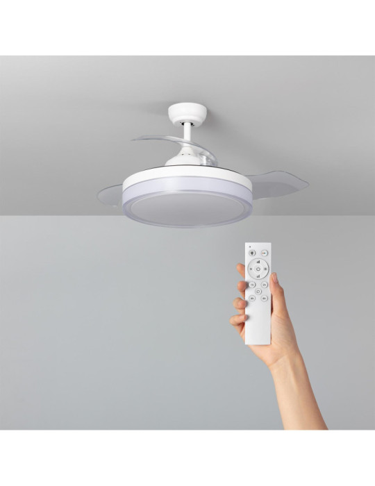 Ventilateur de Plafond Silencieux Caicos Blanc 106cm Moteur DC