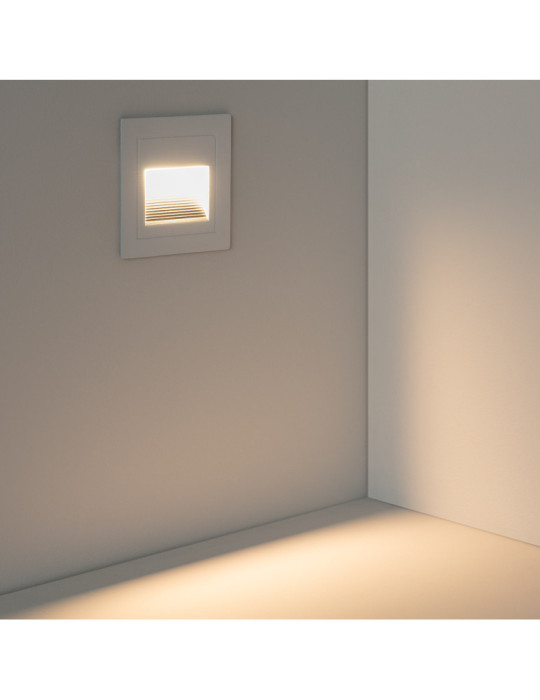 Aplique LED 3W IP65 Cuadrado de Aluminio Wabi Blanco Aplique LED 3W IP65 Cuadrado de Aluminio Wabi Blanco