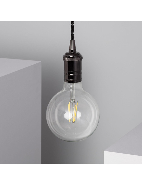 Applique Murale LED G9 X1 Noir/Doré Cylindrique