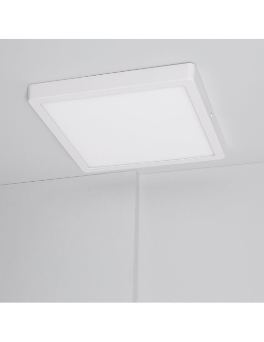 Plafonnier LED Carré 24W Extra-Plat CCT Sélectionnable 280x280 mm