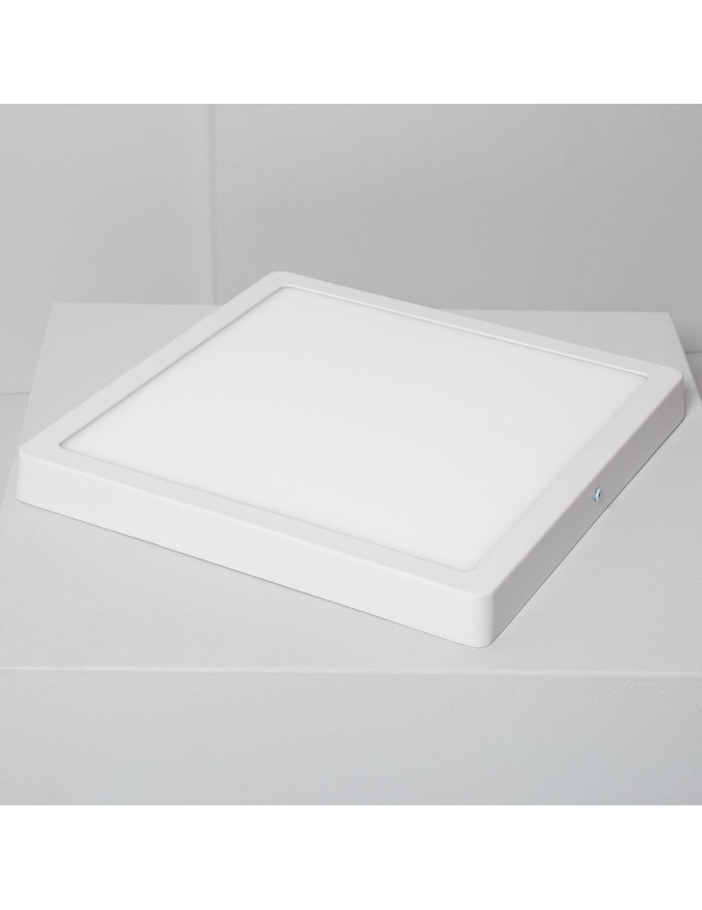 Plafonnier LED Carré 24W Extra-Plat CCT Sélectionnable 280x280 mm