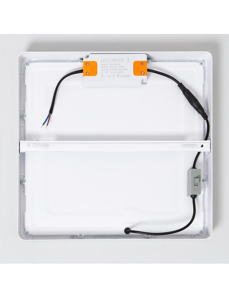 Plafonnier LED Carré 24W Extra-Plat CCT Sélectionnable 280x280 mm