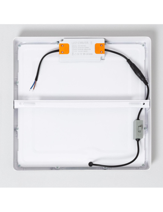 Plafonnier LED Carré 24W Extra-Plat CCT Sélectionnable 280x280 mm