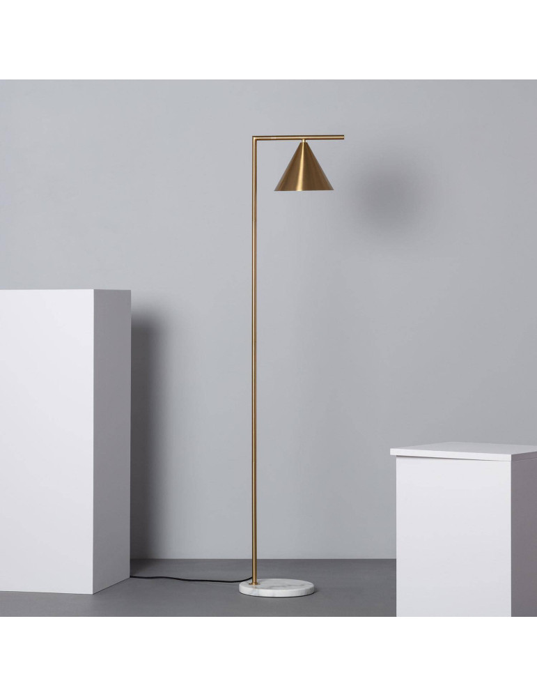 Lampadaire Marbre et Métal Tinos