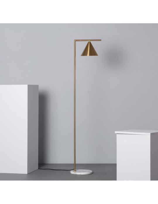 Lampadaire Marbre et Métal Tinos