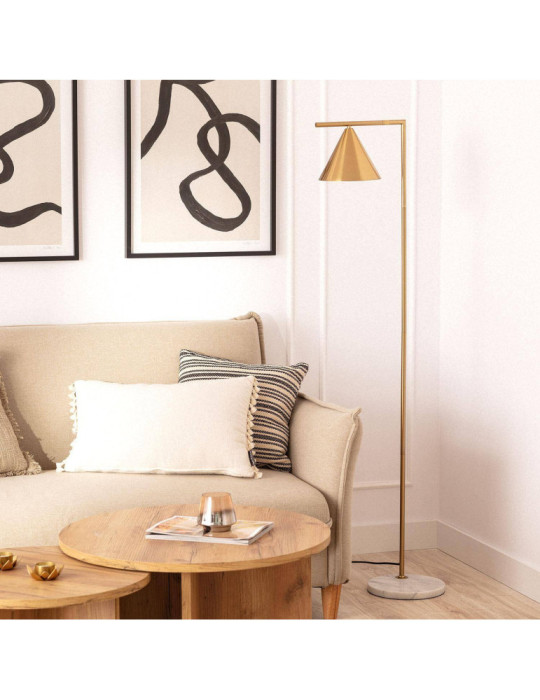 Lampadaire Marbre et Métal Tinos