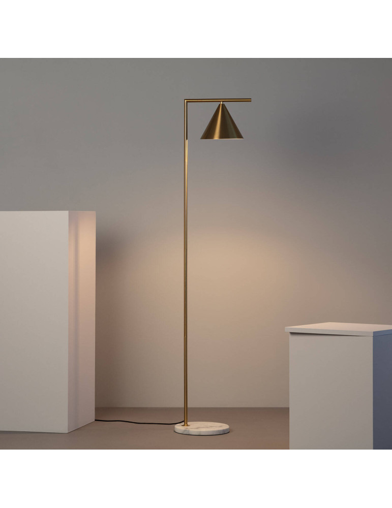 Lampadaire Marbre et Métal Tinos