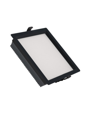 Downlight LED 30W Carré SAMSUNG Aero 130 lm/W Microprismatique LIFUD Coupe 210x210 mm Noir