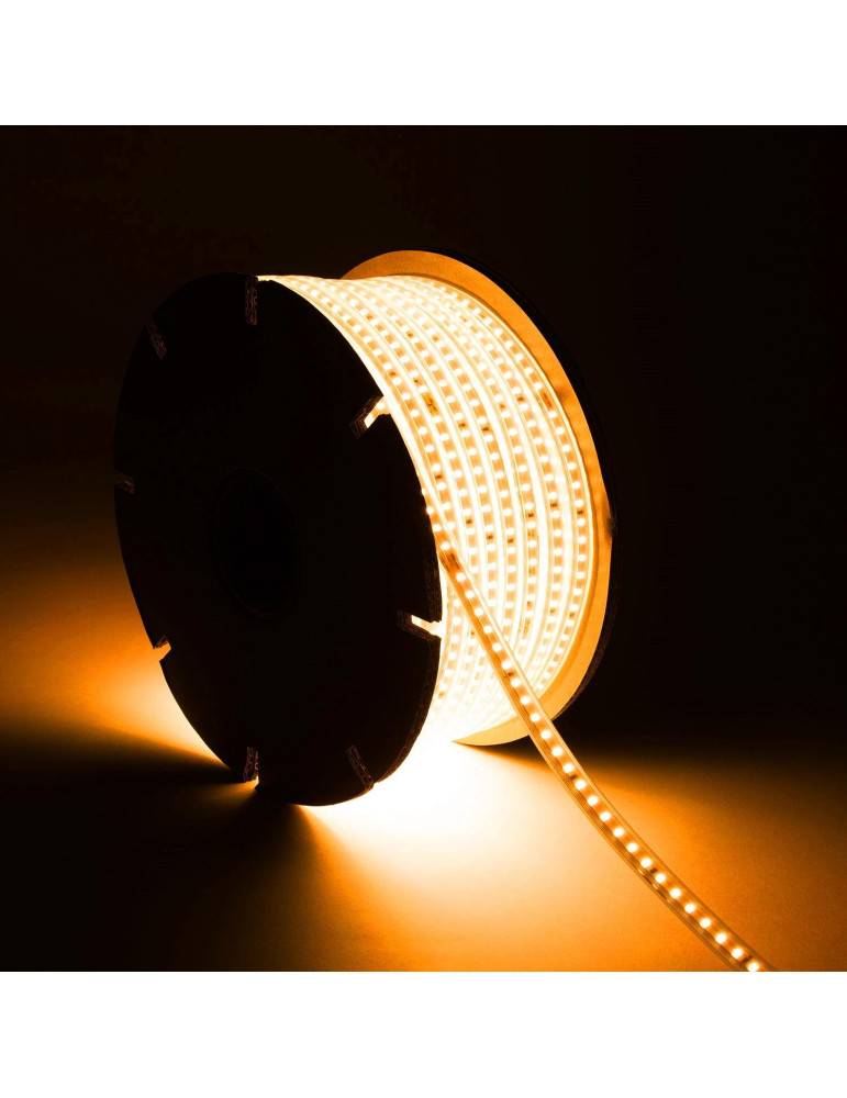 Bobine de Ruban LED Dimmable 220V SMD2835 50m 120LED/m 750 lm/m Largeur 12mm 50m IP65