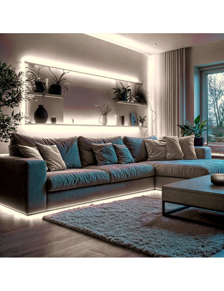 Bobine de Ruban LED Dimmable 220V SMD2835 50m 120LED/m 750 lm/m Largeur 12mm 50m IP65